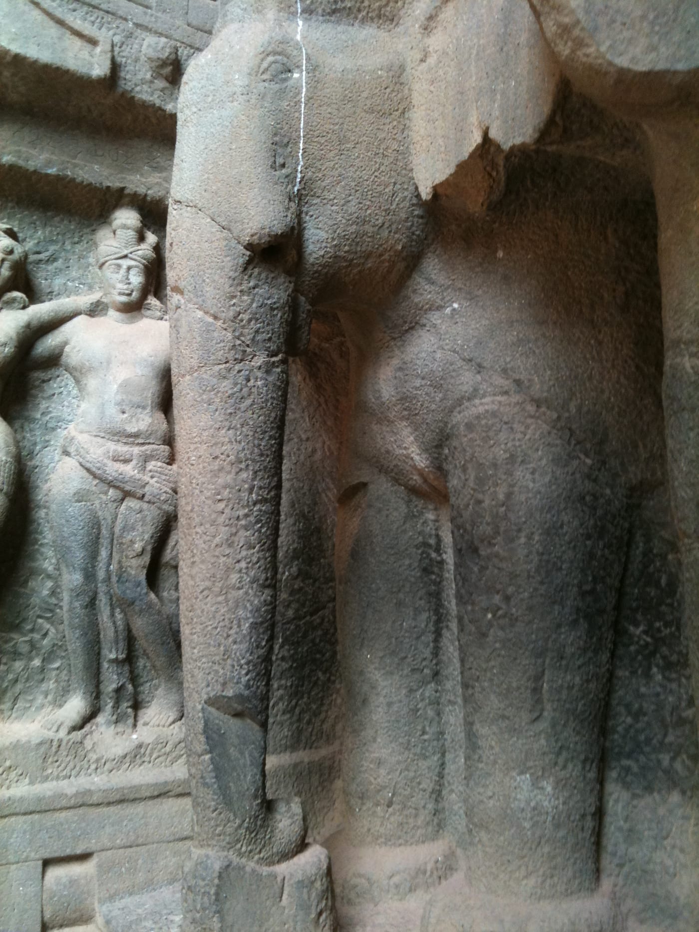 Elephant sculpture at Karla Caves entrance
